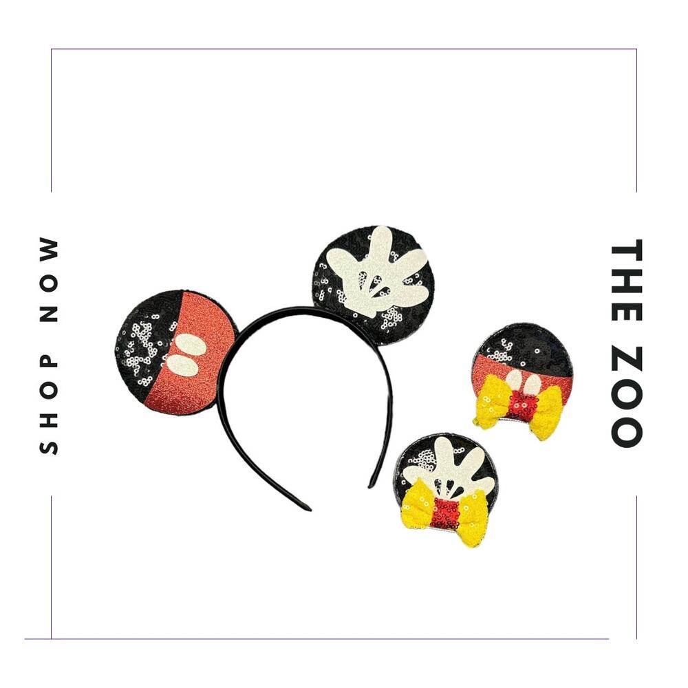 Headband and‎ Hair Clips Mouse Ears Mickey Mouse